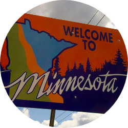 State sign for Minnesota